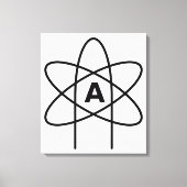 Symbol des Atheismus (Atom Emblem) Leinwanddruck (Vorderseite)