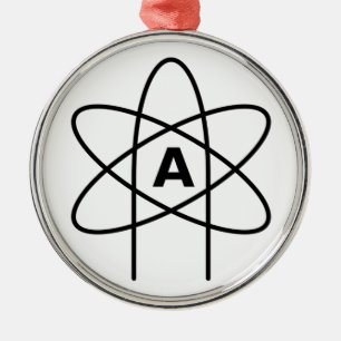 Symbol des Atheismus (Atom-Emblem) Ornament Aus Metall