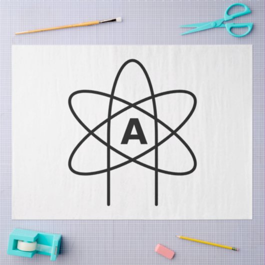 Symbol des Atheismus (Atom Emblem) Seidenpapier (Basteln)
