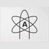 Symbol des Atheismus (Atom Emblem) Seidenpapier (Vorderseite)