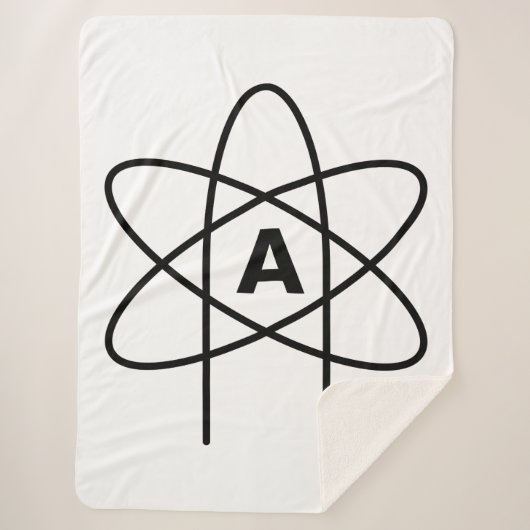 Symbol des Atheismus (Atom Emblem) Sherpadecke (Vorderseite)