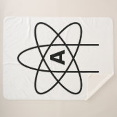 Symbol des Atheismus (Atom Emblem) Sherpadecke (Vorderseite (Horizontal))