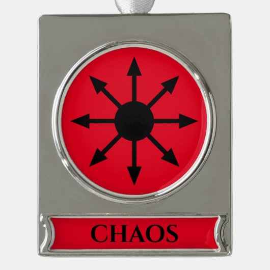Symbol des Chaos Banner-Ornament Silber (Vorderseite)