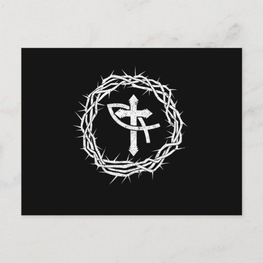 Symbol des Christentums Kreuzfisch Jesus Christus  Postkarte (Vorderseite)