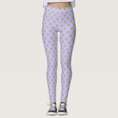 Symbol des Club-Musters Licht Periwinkle Leggings (Vorderseite)