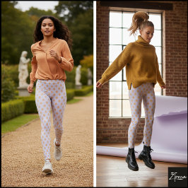 Symbol des Club-Musters Licht Periwinkle Leggings