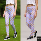 Symbol des Club-Musters Licht Periwinkle Leggings