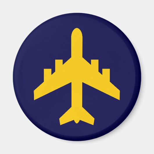Symbol des Flugzeugs im Kreis Magnet (Vorne)