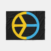 Symbol des Friedens in den Farben der ukrainischen Fleecedecke (Vorderseite (Horizontal))