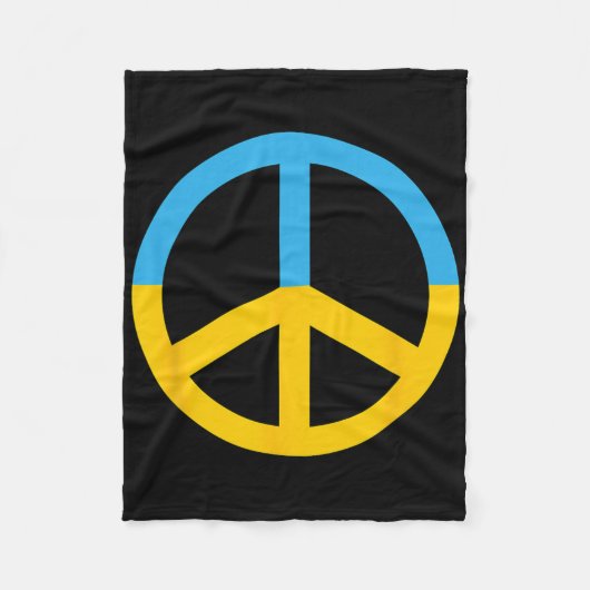 Symbol des Friedens in den Farben der ukrainischen Fleecedecke (Vorderseite)