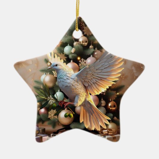 "Symbol des Friedens" Keramik Ornament (Vorne)