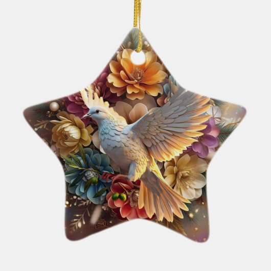 "Symbol des Friedens" Keramik Ornament (Hinten)