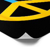 Symbol des Friedens mit den Farben der ukrainische Poster (Ecke)