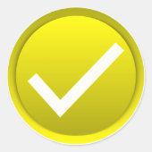 Symbol des gelben Karos Runder Aufkleber (Vorderseite)