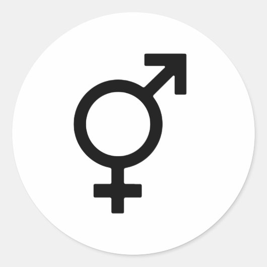 Symbol des Geschlechts Runder Aufkleber (Vorderseite)
