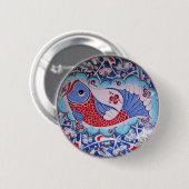 Symbol des Glücks / Fliesenkunst Button (Vorne & Hinten)