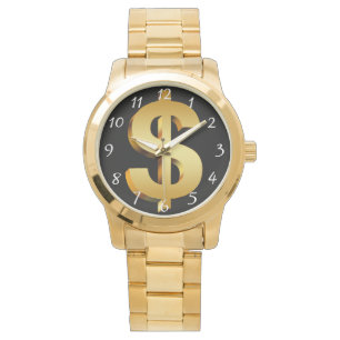 Symbol des Goldenen Dollars Armbanduhr
