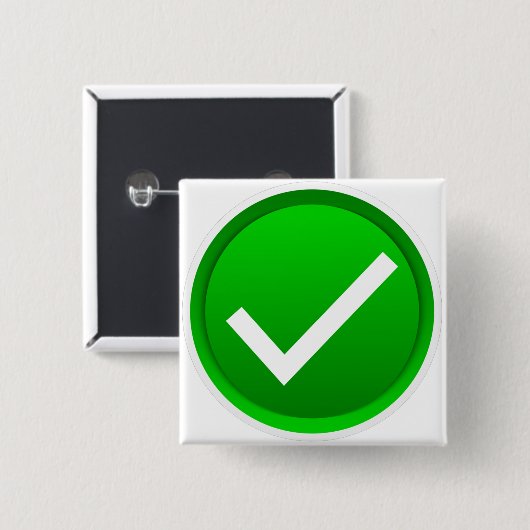 Symbol des grünen Karos Button (Vorne & Hinten)