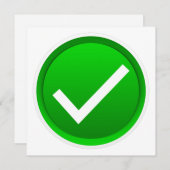 Symbol des grünen Karos Einladung (Vorne/Hinten)