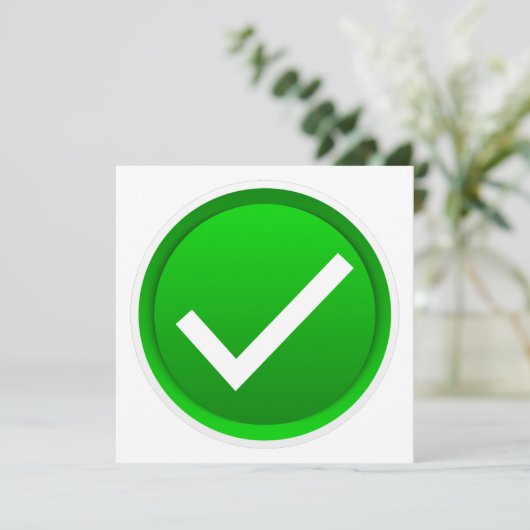 Symbol des grünen Karos Einladung (Stehend Vorderseite)