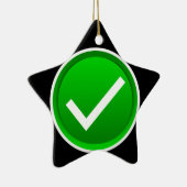 Symbol des grünen Karos Keramik Ornament (Rechts)