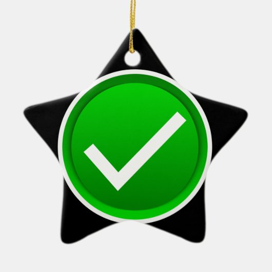 Symbol des grünen Karos Keramik Ornament (Vorne)