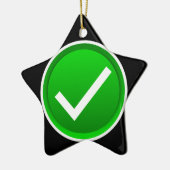 Symbol des grünen Karos Keramik Ornament (Links)