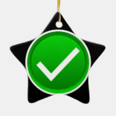 Symbol des grünen Karos Keramik Ornament (Hinten)