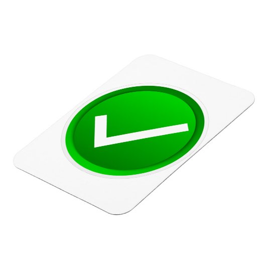 Symbol des grünen Karos Magnet (Linke Seite)