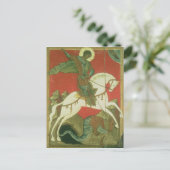 Symbol des hl. Georgs und des Drachen Postkarte (Stehend Vorderseite)