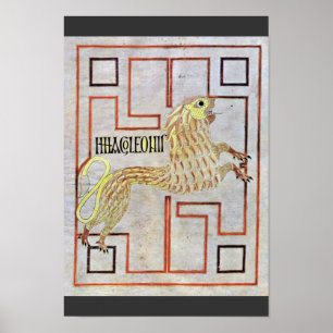 Symbol des Hl. Markus (Löwe) von Meister des Evang Poster