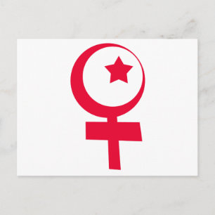Symbol des islamischen Feminismus Postkarte