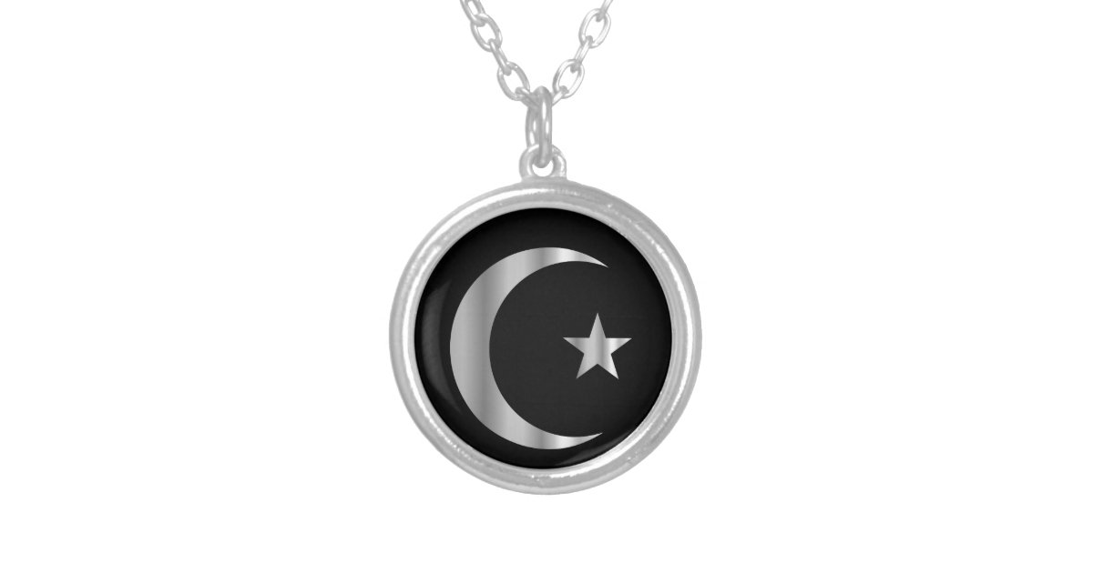 Symbol Des Islams Versilberte Kette Zazzle De