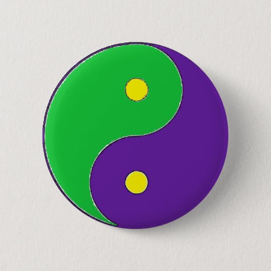 SYMBOL DES KARNEVAL-YIN YANG BUTTON (Vorderseite)