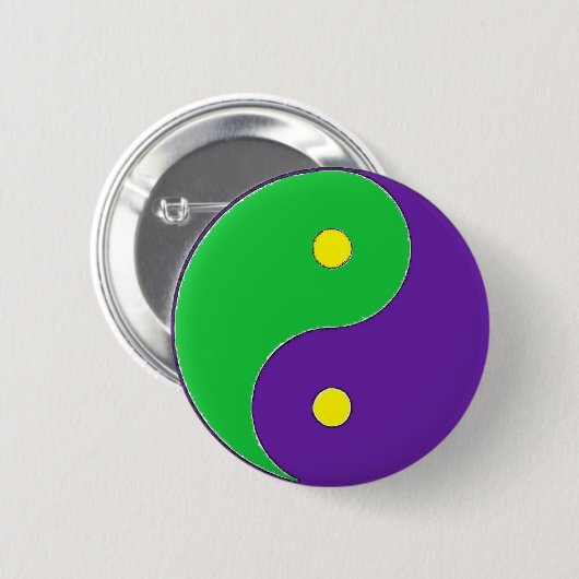 SYMBOL DES KARNEVAL-YIN YANG BUTTON (Vorne & Hinten)