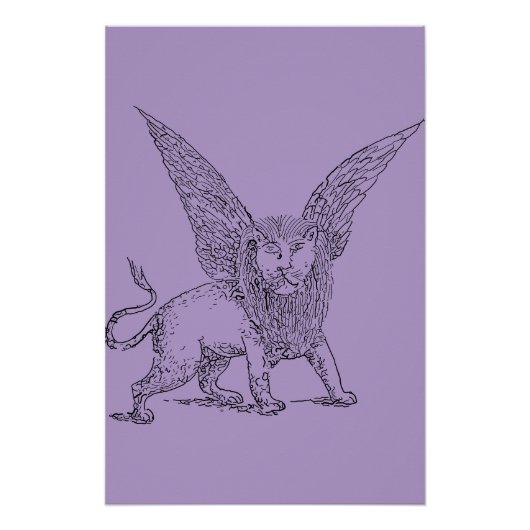 Symbol des Löwen des Hl. Mark Poster (Vorderseite)