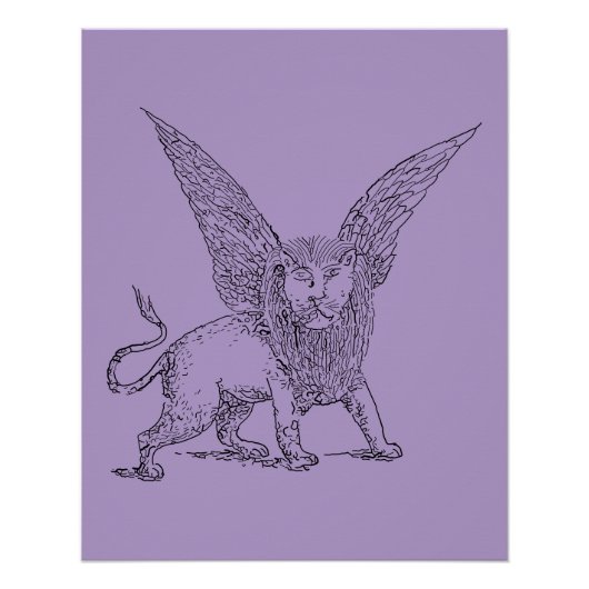 Symbol des Löwen des Hl. Mark Poster (Vorderseite)
