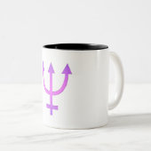 Symbol des Neptun-Planeten Astrologie Zodiac Pisce Zweifarbige Tasse (VorderseiteRechts)
