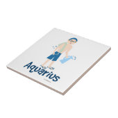 Symbol des Niedlichen Aquarius-Wasserträgers Fliese (Seite)