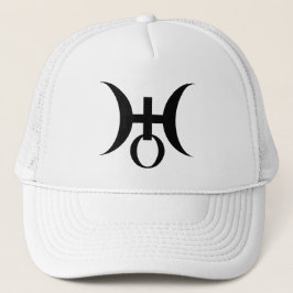 Symbol des Planeten Uranus (schwarz) Truckerkappe