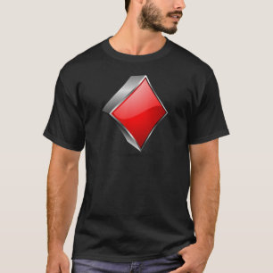 Symbol des Pokers 3D mit Schatten T-Shirt
