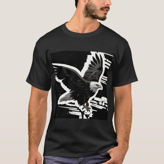 Symbol des Powers: Adler im Flug T-Shirt (Vorderseite)