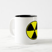 Symbol des radioaktiven Materials Zweifarbige Tasse (Vorderseite Links)