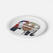 Symbol des republikanischen Donald Trump-Party Pappteller (Schrägansicht)