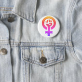 Symbol des roten Feminismus Button (Beispiel)