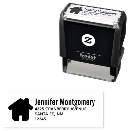 Symbol des Schwarzen Hauses Real Anwesen Design Permastempel (Beispiel)