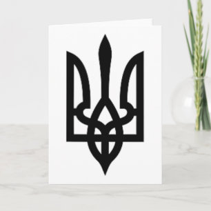Symbol des ukrainischen Dreizacks Karte