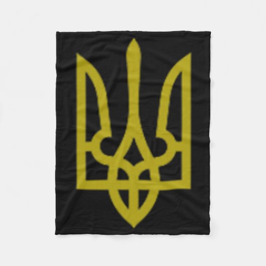Symbol des ukrainischen Heeres Trident Mitte Ukrai Fleecedecke (Vorderseite)