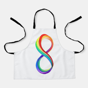 Symbol des unendlichen Regenbogens in Lagen Schürze