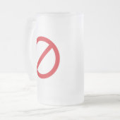 Symbol des Verbot-Sign/No Mattglas Bierglas (Vorderseite Links)